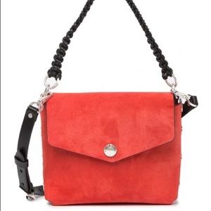 Rag & Bone Atlas Suede Shoulder Bag - Red